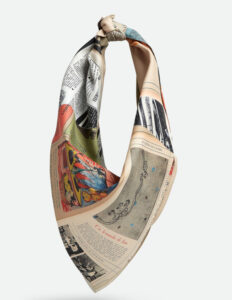 Borsa in pelle stampata newspaper Bottega Veneta