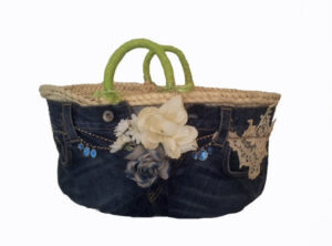Borsa estiva MissPaloma paglia e jeans