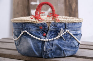 Borsa di rafia e jeans by MissPaloma